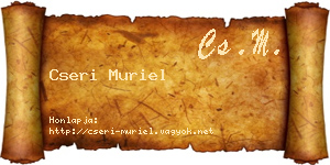 Cseri Muriel névjegykártya